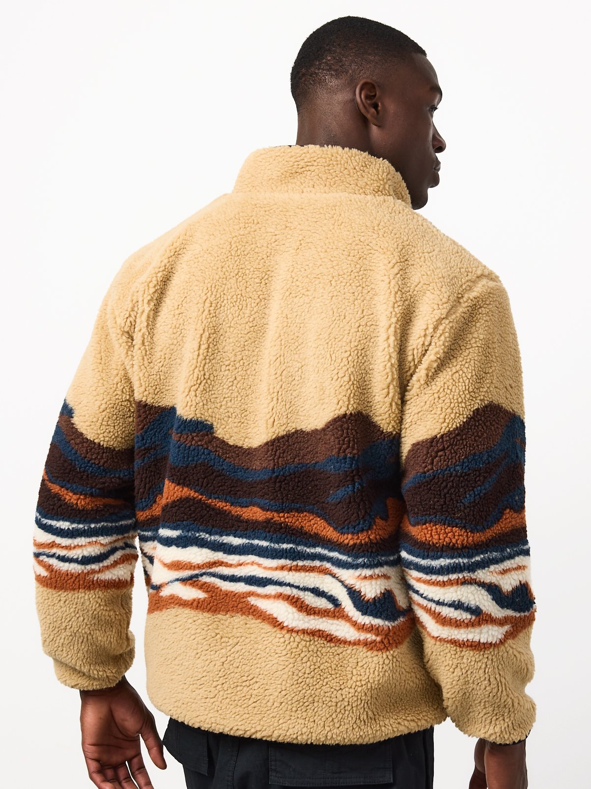 Multi-Coloured Scenic Landscape Borg Fleece Jacket XXXL - Image 4 thumbnail